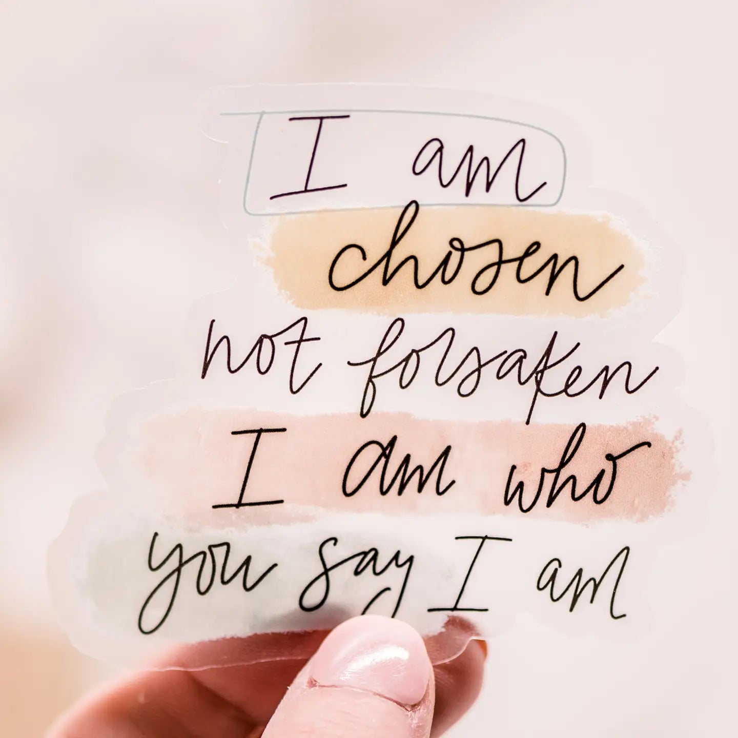 "I am Chosen" Clear Vinyl Sticker