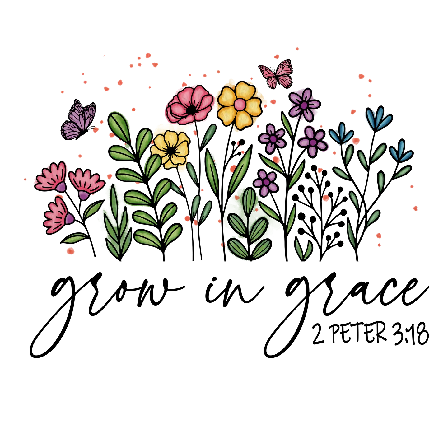 "Grow in Grace" Vinyl Sticker