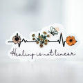 "Healing is not linear" Vinyl Sticker