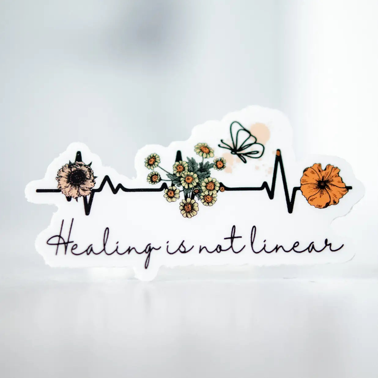 "Healing is not linear" Vinyl Sticker