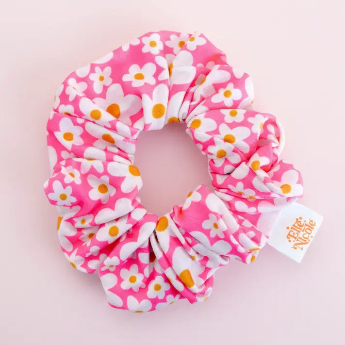 Scrunchie - Pink Daisy